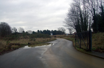 The entrance to Chamberlains Barns pit March 2009